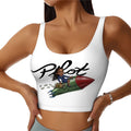 P.I.L.O.T U Neck Athletic Crop Tank Top